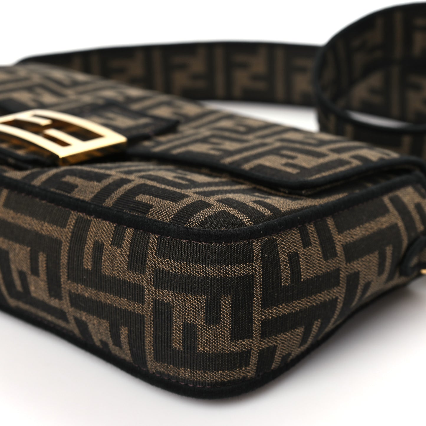 Fabric Jacquard FF 1974 Medium Baguette Tobacco Moro Black