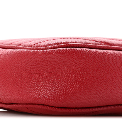 Saint Laurent Grain De Poudre Matelasse Monogram Mini Lou Camera Bag Opyum Red 9 of 12