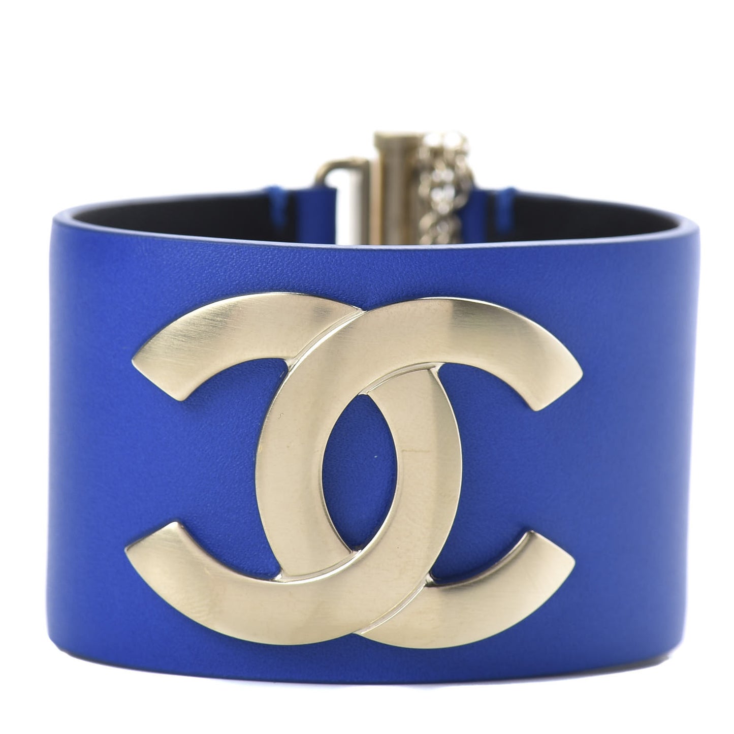 Calfskin CC Wide Cuff M Blue