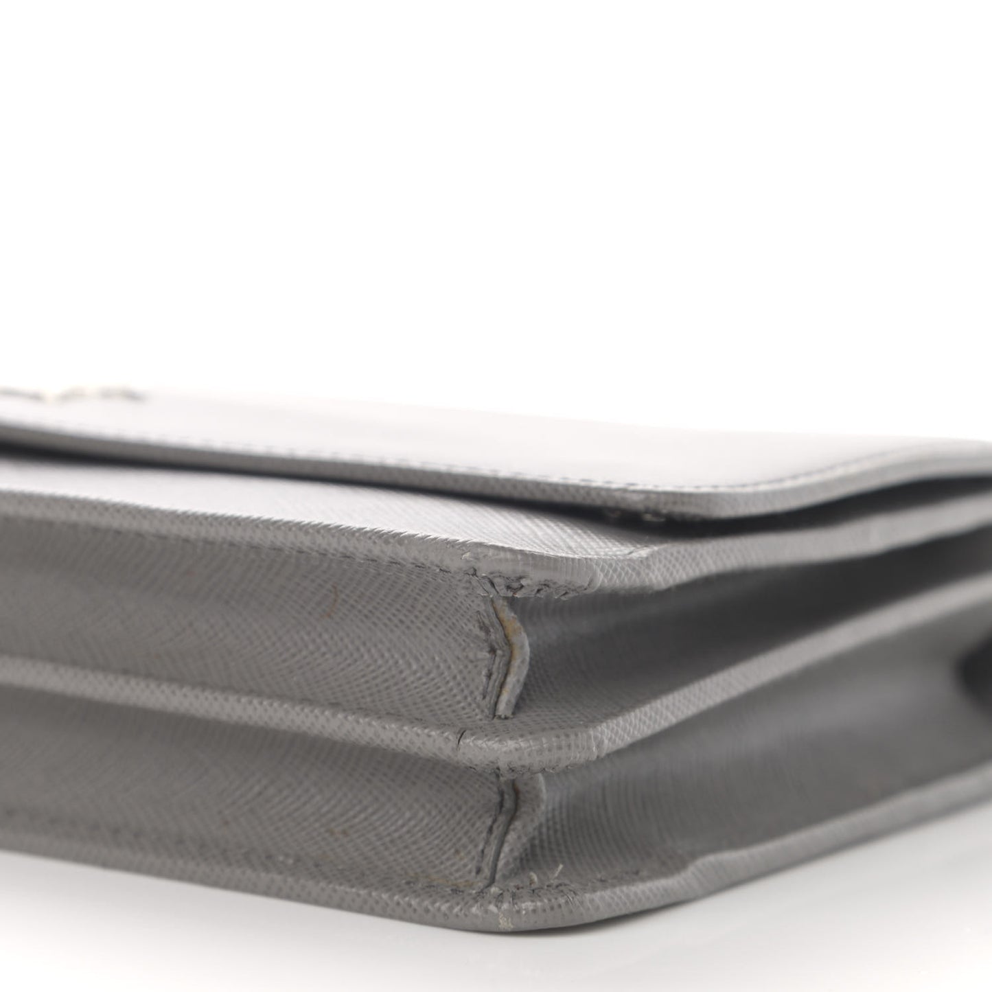 Saffiano Metal Flap Wallet With Strap Marmo