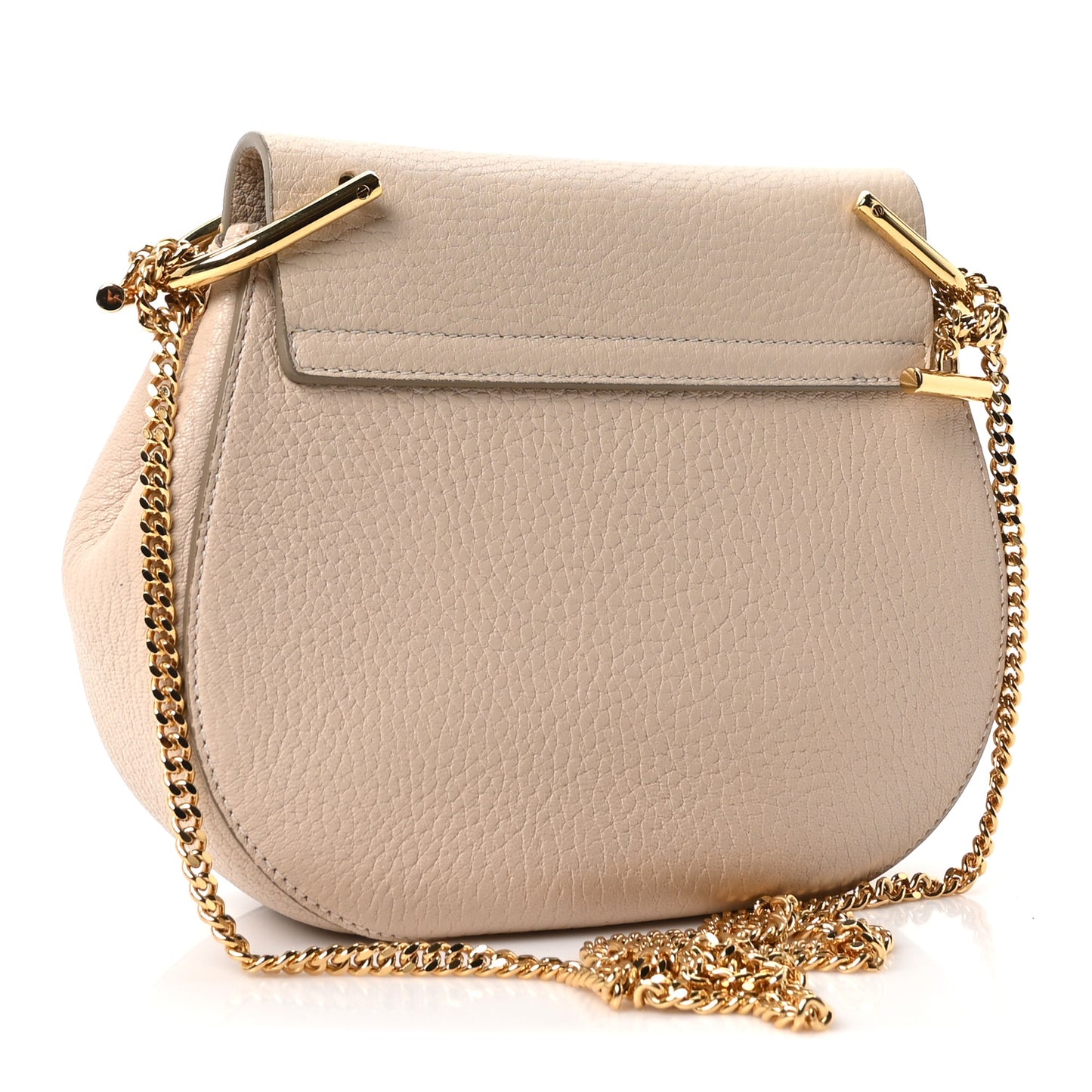Grained Lambskin Drew Shoulder Bag Abstract White