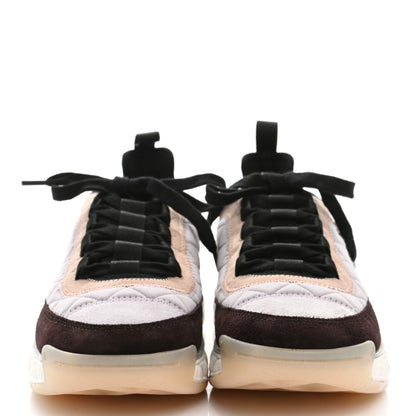 Chanel Velvet Calfskin Mixed Fibers CC Sneakers 40 Light Purple Beige 2 of 8