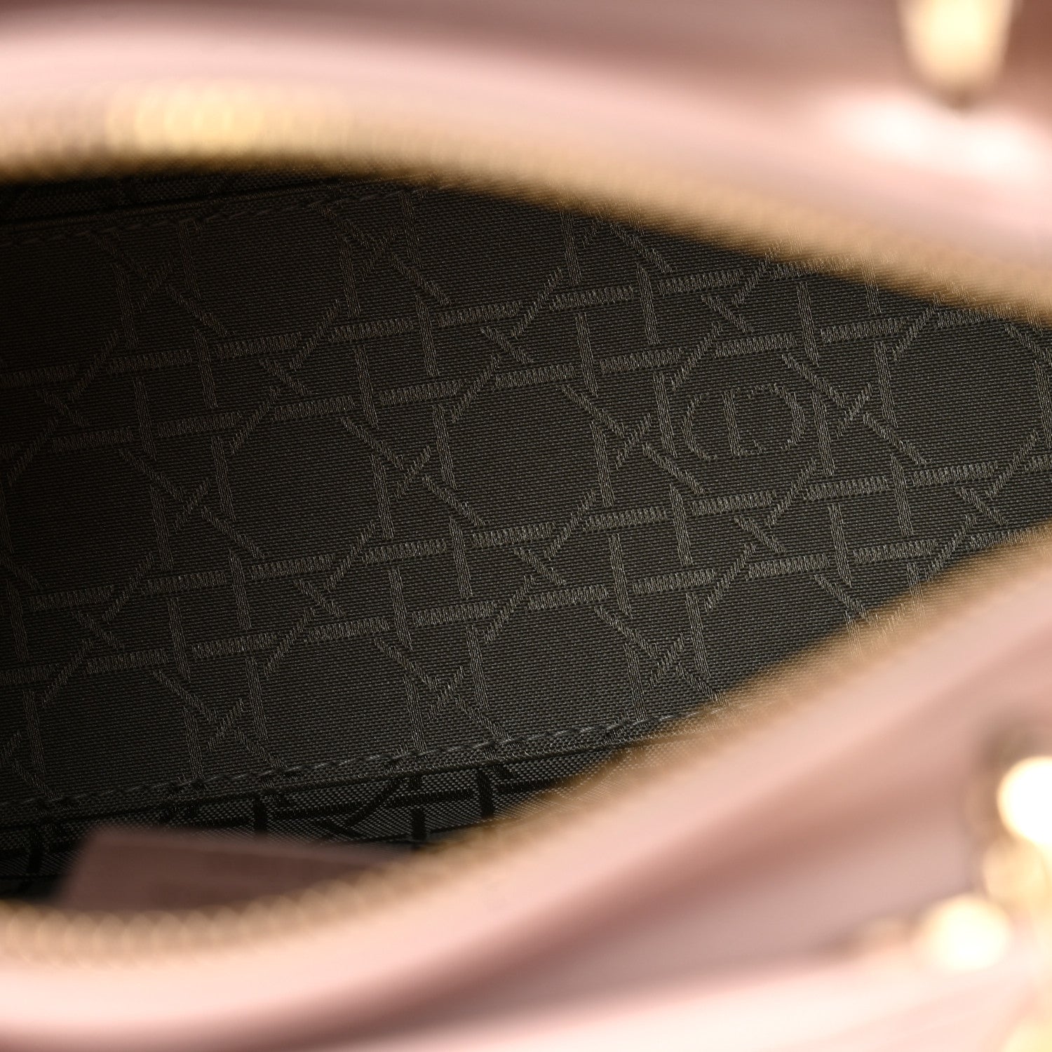 Christian Dior Pearly Lambskin Cannage Medium Lady Dior Lotus 5 of 13