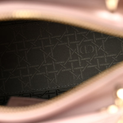Christian Dior Pearly Lambskin Cannage Medium Lady Dior Lotus 5 of 13