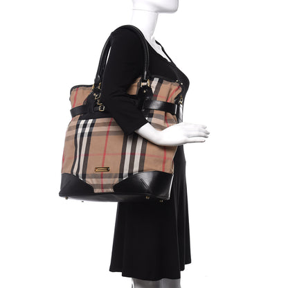 Burberry House Check Bridle Calfskin Medium Gosford Hobo Black 2 of 15