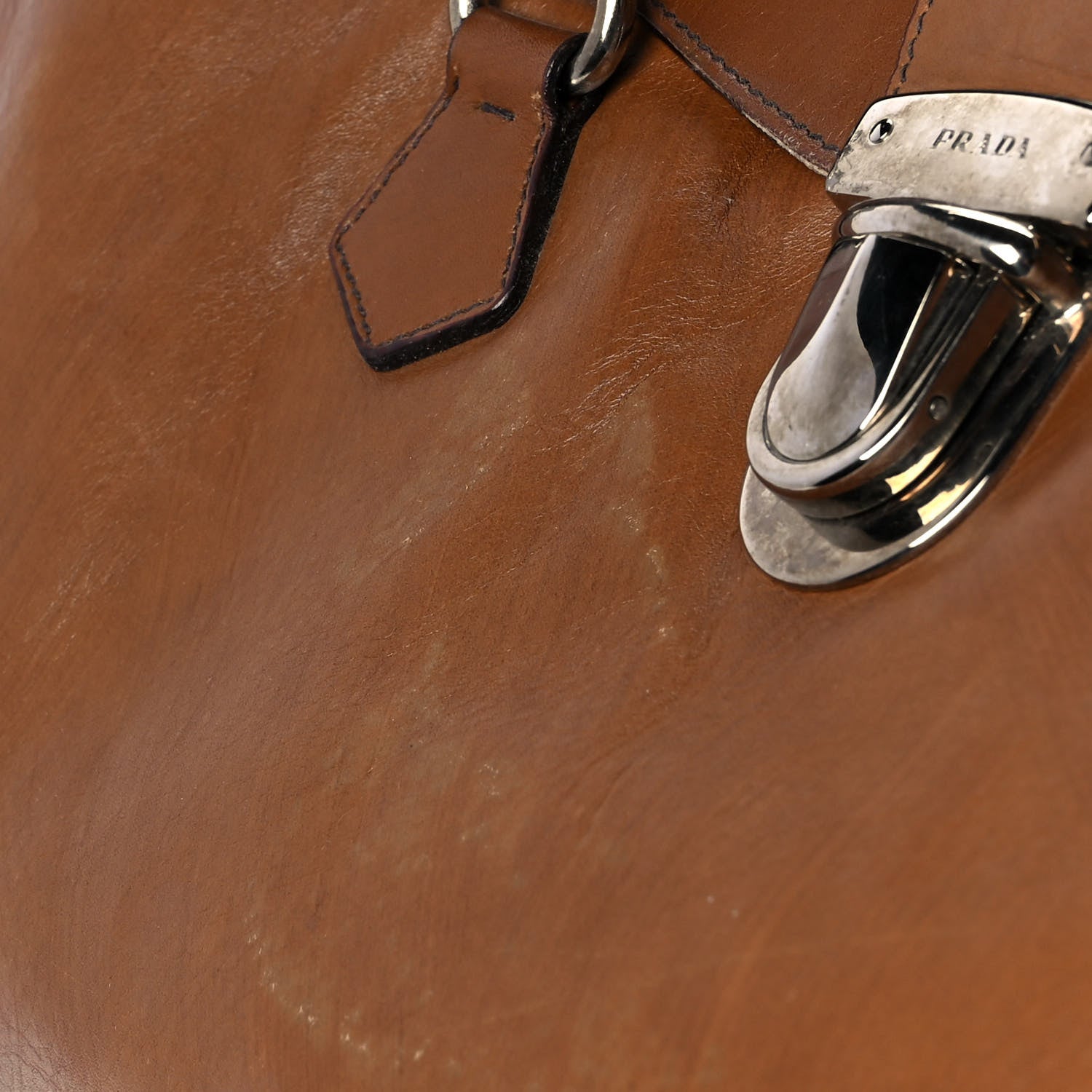 Prada Soft Calf Tote Brown 8 of 8