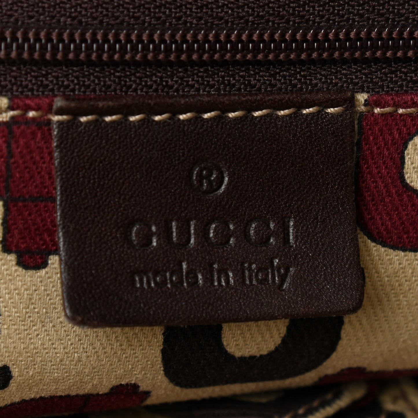 Guccissima Large Princy Hobo Dark Brown
