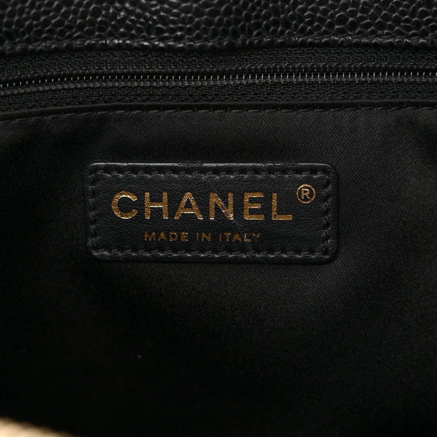 Caviar Quilted Grand Shopping Tote GST Black