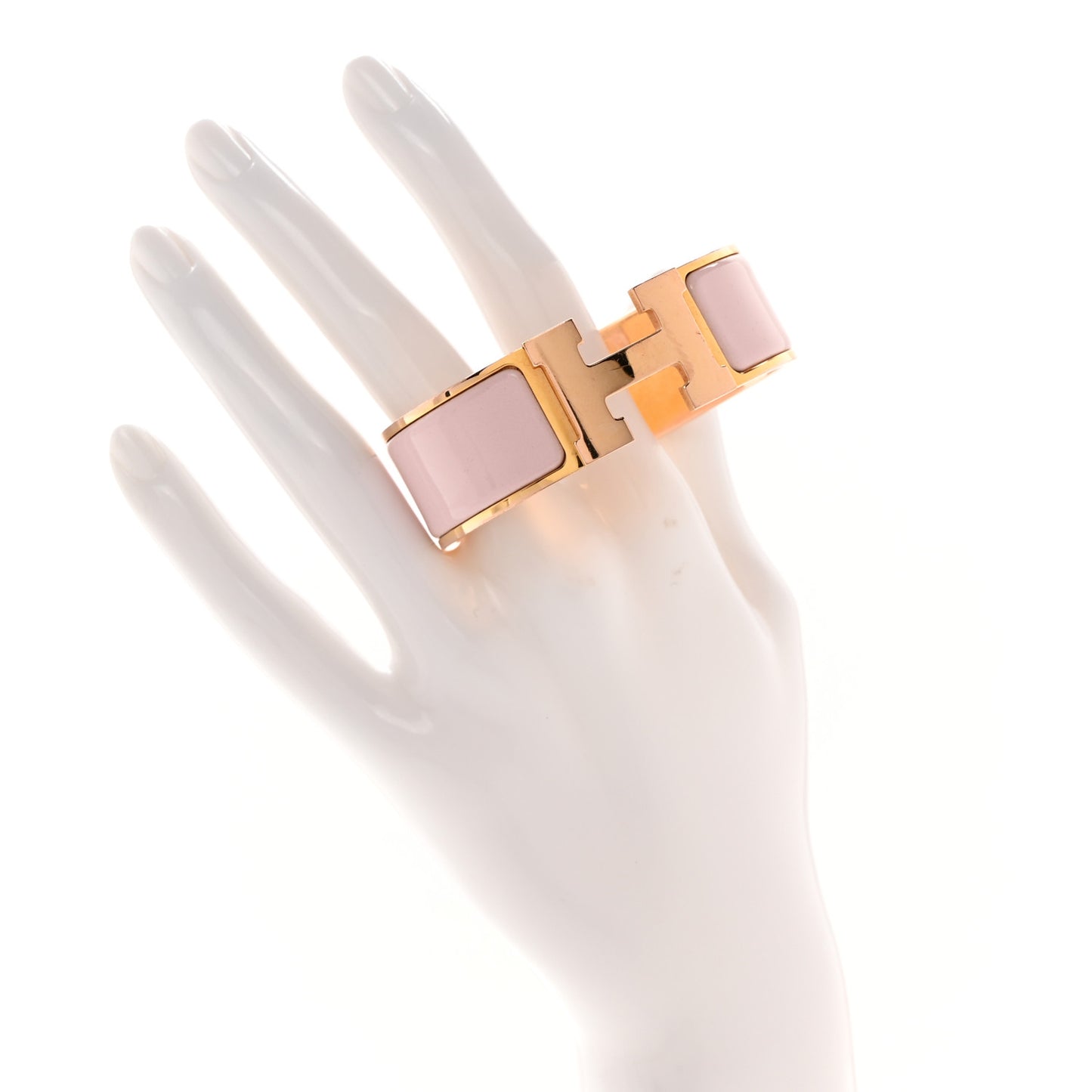Enamel Wide Clic Clac H PM Bracelet Rose Candeur