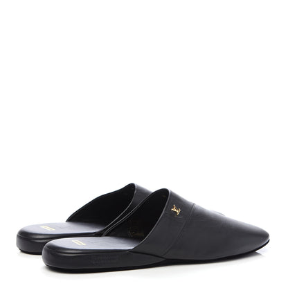 Louis Vuitton X SUPREME Lambskin Mens Hugh Slippers 8 Black 4 of 12
