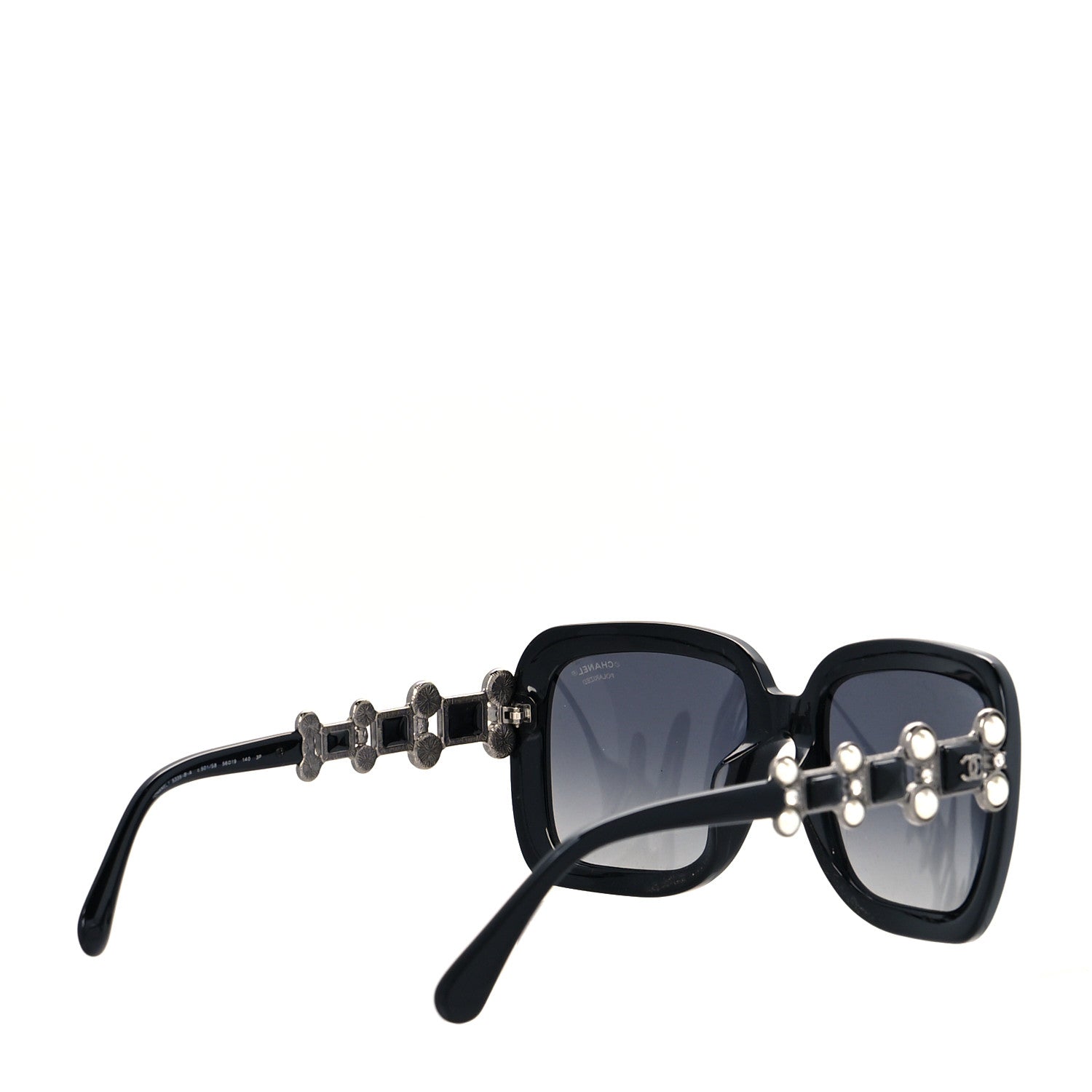 Chanel Pearl Crystal Bijoux Polarized Sunglasses 5335-B-A Black 4 of 8