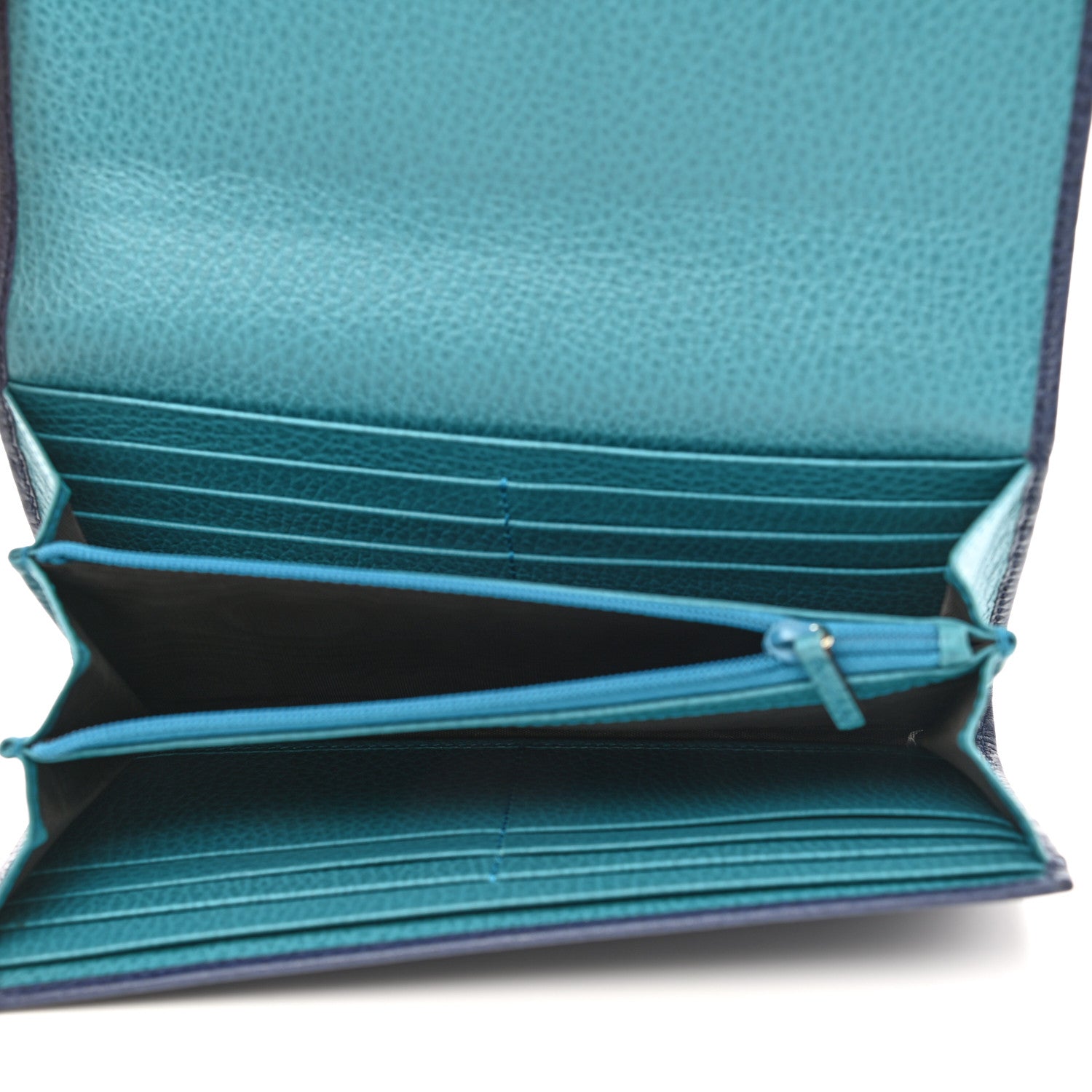 Gucci Dollar Calfskin Swing Continental Wallet Marine Deep Cobalt 5 of 8