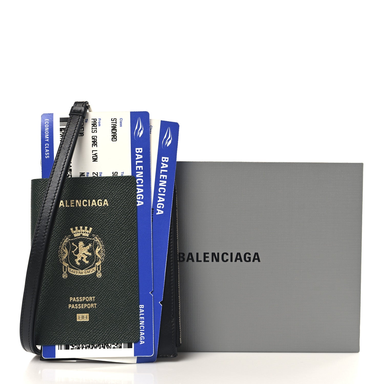 Balenciaga Textured Calfskin Passport Phone Holder Green 1715565 Balenciaga Textured Calfskin Passport Phone Holder Green 1715565