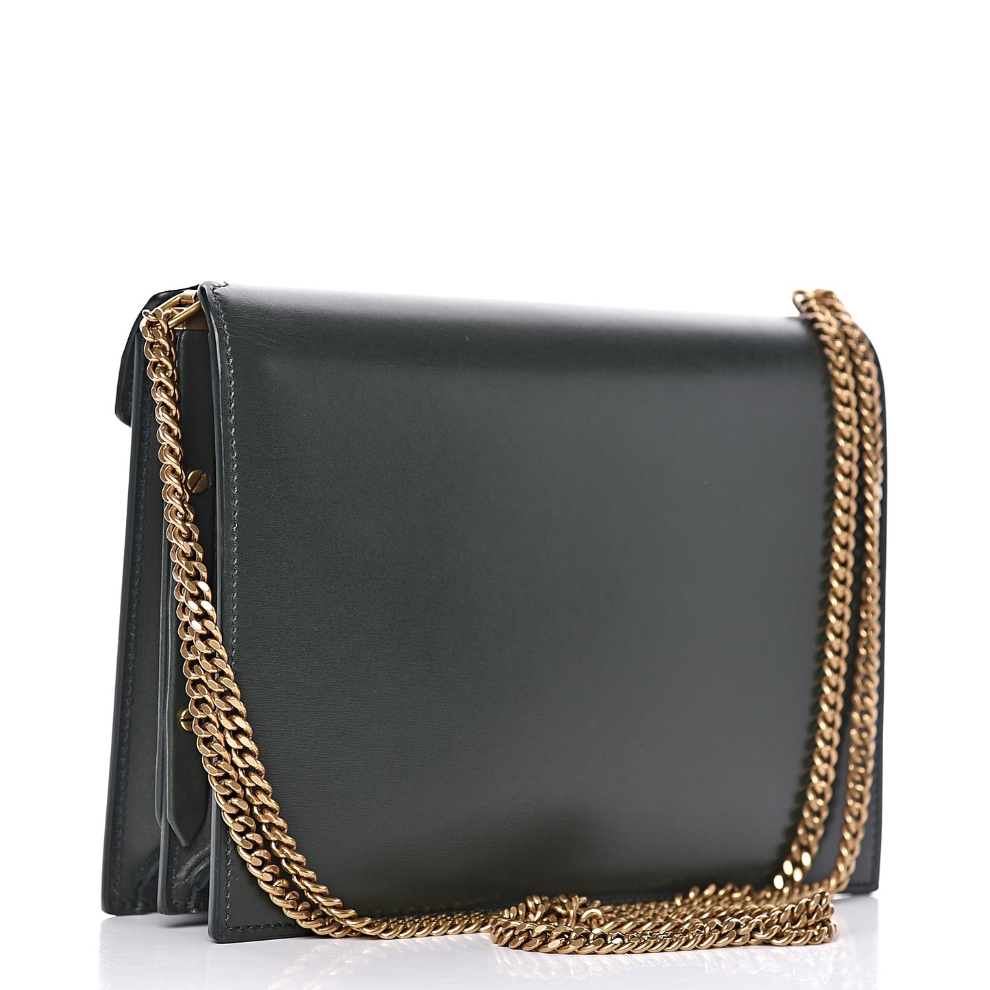 Smooth Calfskin Monogram Cassandra Clasp Bag Dark Green