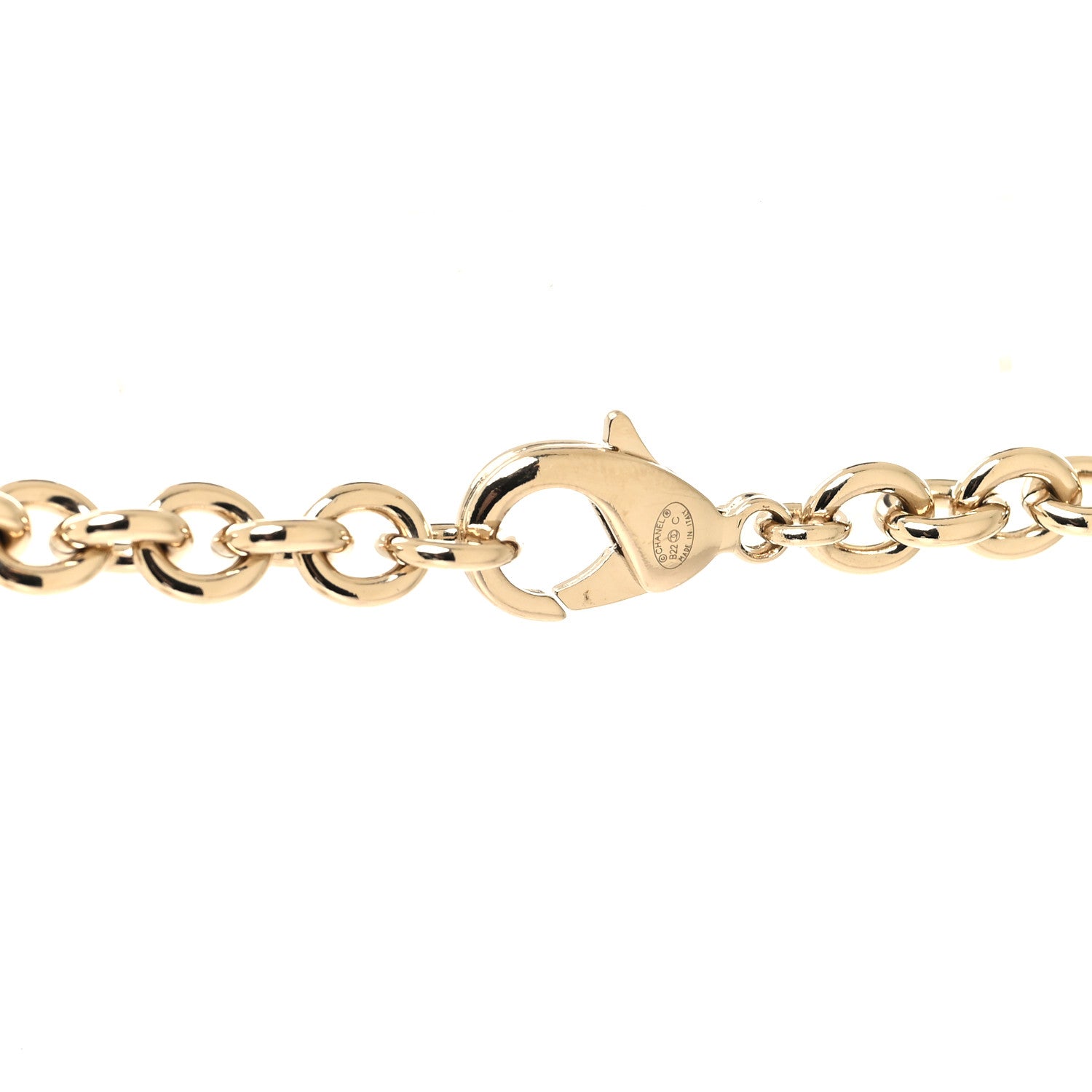 Chanel Metal CC Heart Locket Necklace Gold 4 of 6