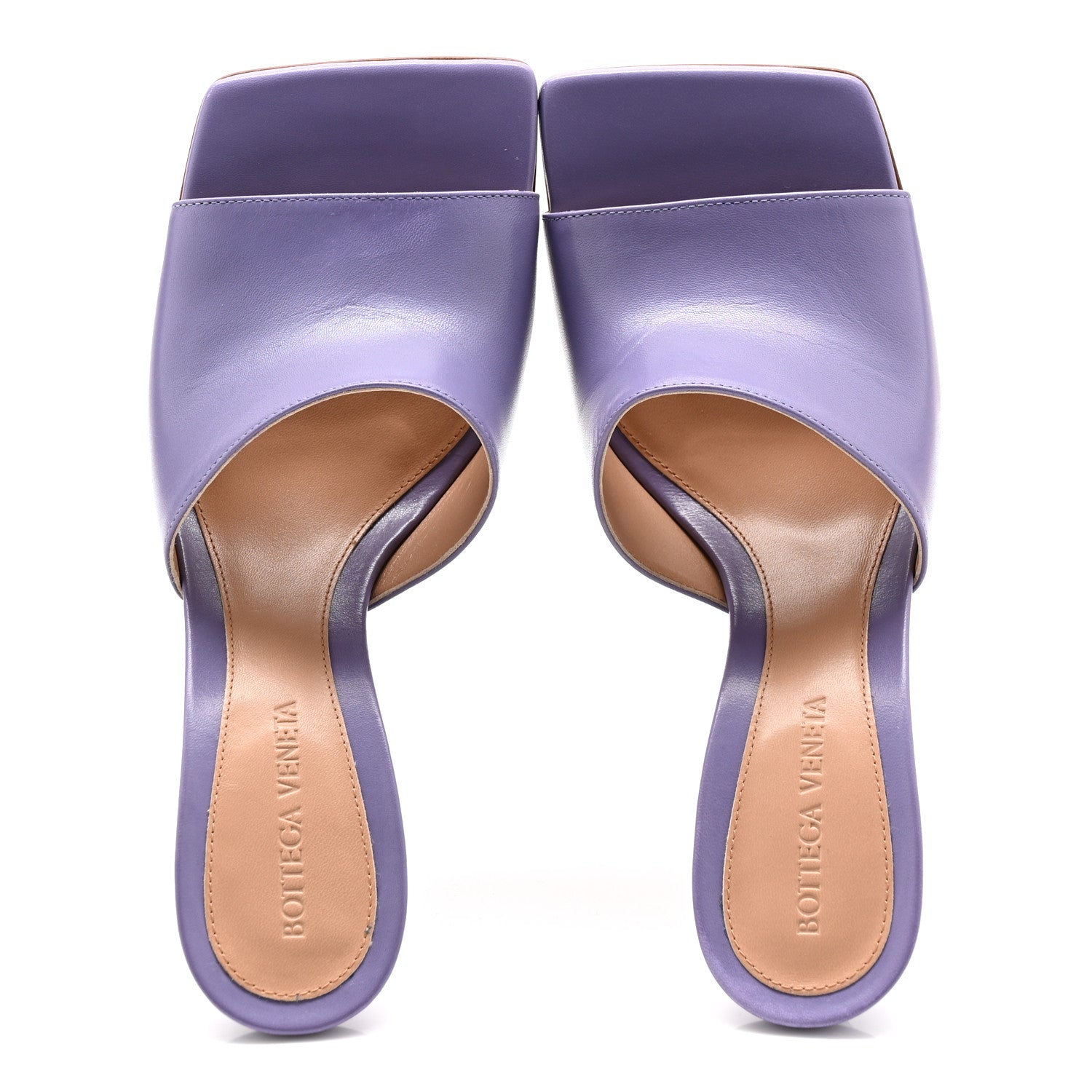 Bottega Veneta Lambskin Stretch Mule Sandals 37.5 Lavender 1847201