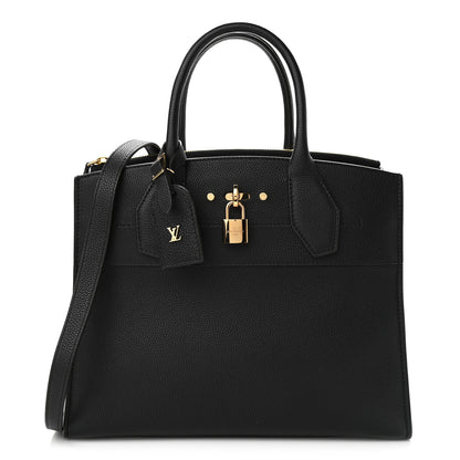 Louis Vuitton Taurillon City Steamer MM Black 1 of 10