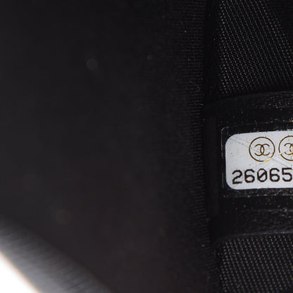 Chanel Calfskin Chain Embossed CC Key Holder Case Black 7 of 8