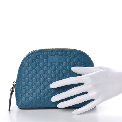 Gucci Microguccissima GG Cosmetic Case Deep Cobalt 2 of 8
