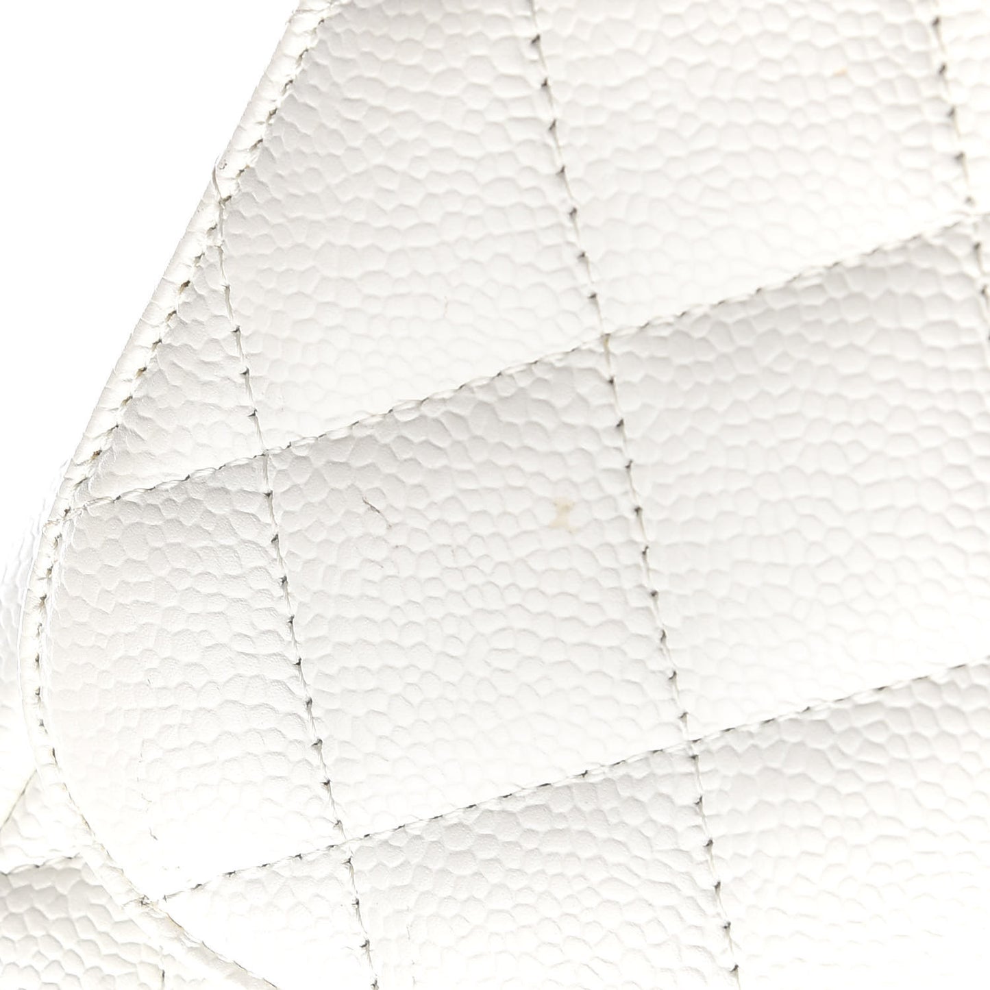Caviar Quilted Jumbo Single Flap White