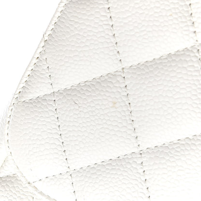 Chanel Caviar Quilted Jumbo Single Flap White 12 of 12