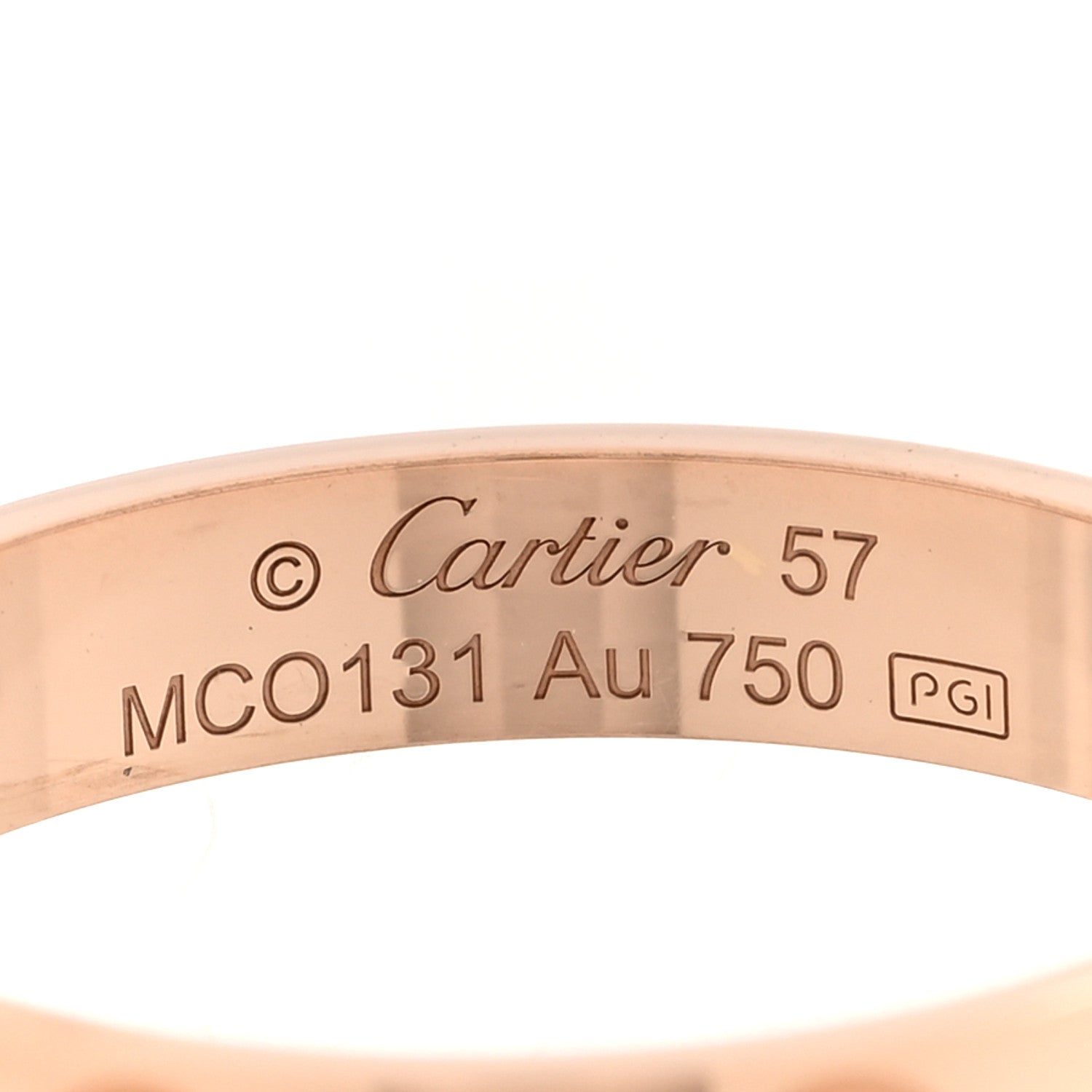 Cartier 18K Pink Gold 3.5mm LOVE Wedding Band Ring 57 8 4 of 5