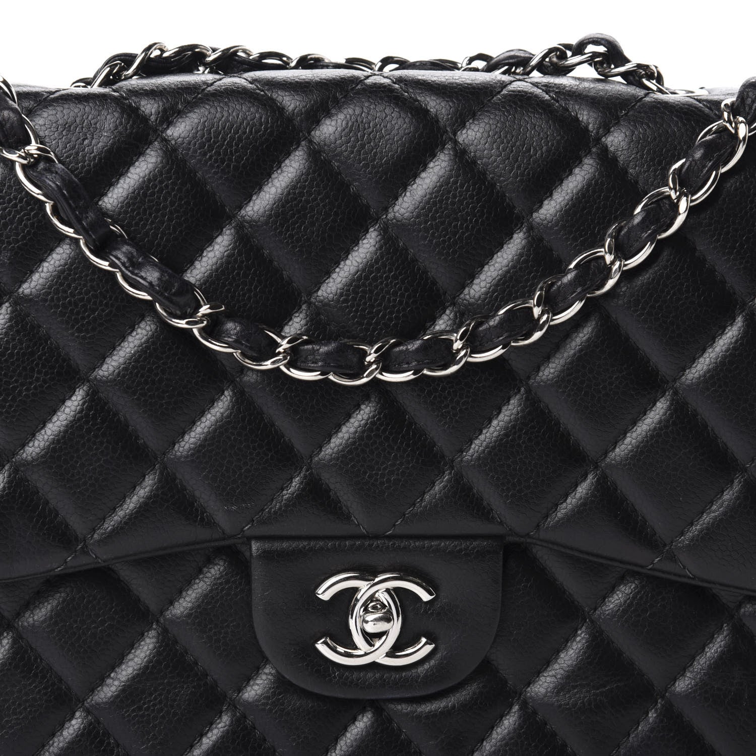 Chanel Caviar Quilted Jumbo Single Flap Black 11 of 11