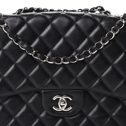 Chanel Caviar Quilted Jumbo Single Flap Black 11 of 11