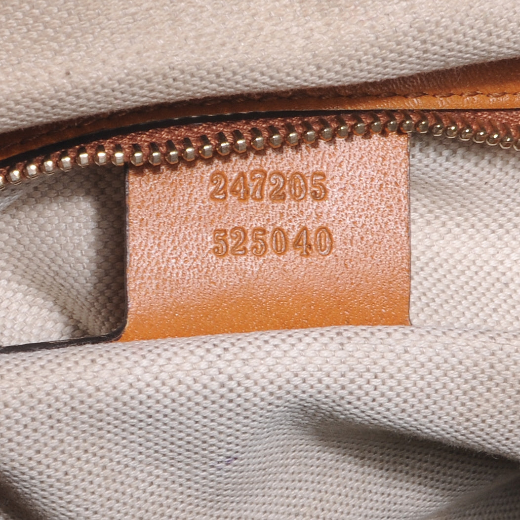 Gucci Monogram Vintage Web Medium Boston Tan 7 of 8