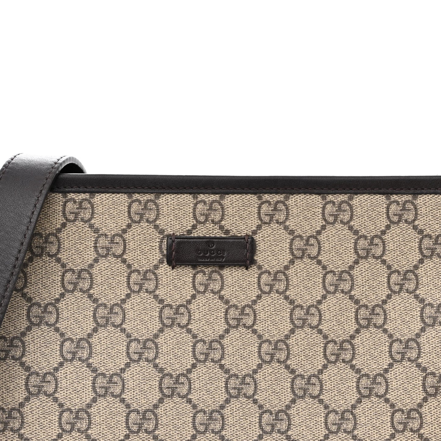 GG Plus Monogram Medium Flat Messenger Bag Dark Brown