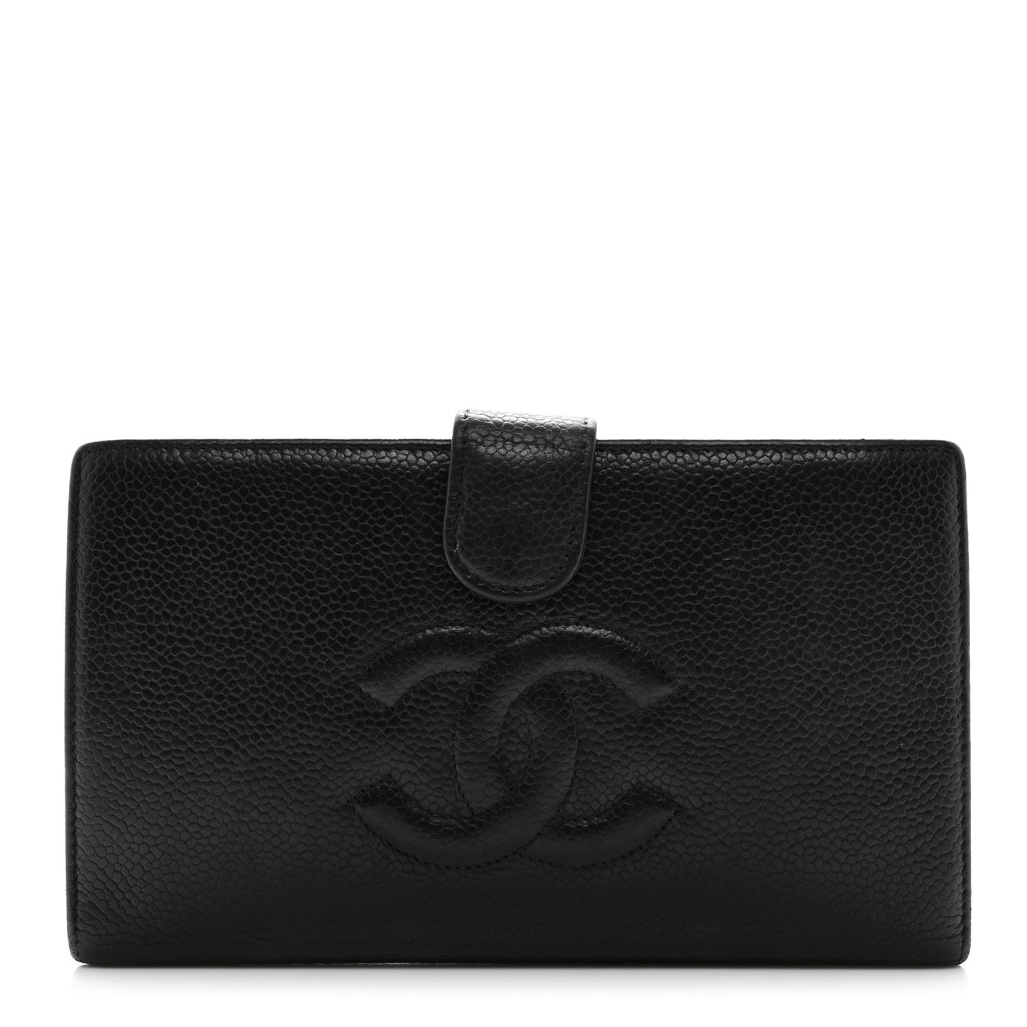 Caviar Timeless CC French Wallet Black