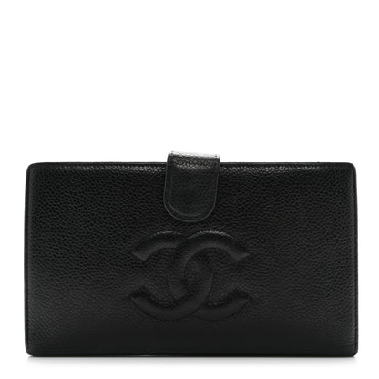 Chanel Caviar Timeless CC French Wallet Black 1 of 14