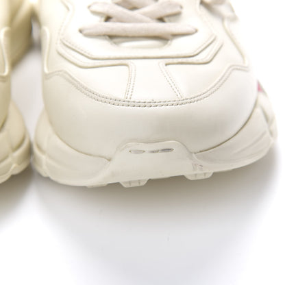 Gucci Calfskin Logo Mens Rhyton Sneakers 11 Ivory 13 of 14