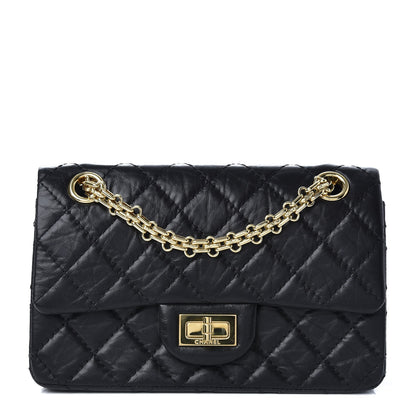 Chanel Aged Calfskin Quilted 2.55 Reissue Mini Flap Black 2 of 19