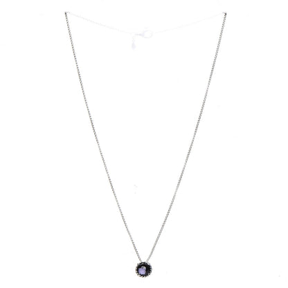 David Yurman Sterling Silver Black Orchid 8mm Petite Chatelaine Pendant Necklace 4 of 7