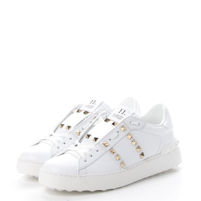 Valentino Garavani Calfskin Rockstud Untitled Open Sneakers 36.5 White 3 of 10
