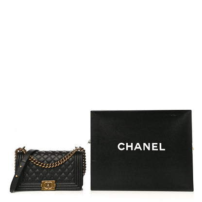 Chanel Caviar Quilted Medium Boy Flap Black 11 of 12