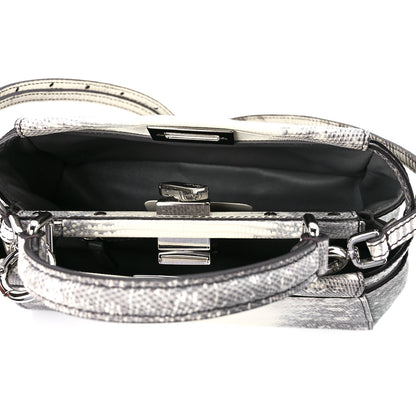 Fendi Lizard Togo Shiny Nappa Mini Peekaboo Iconic Satchel Roccia 5 of 11