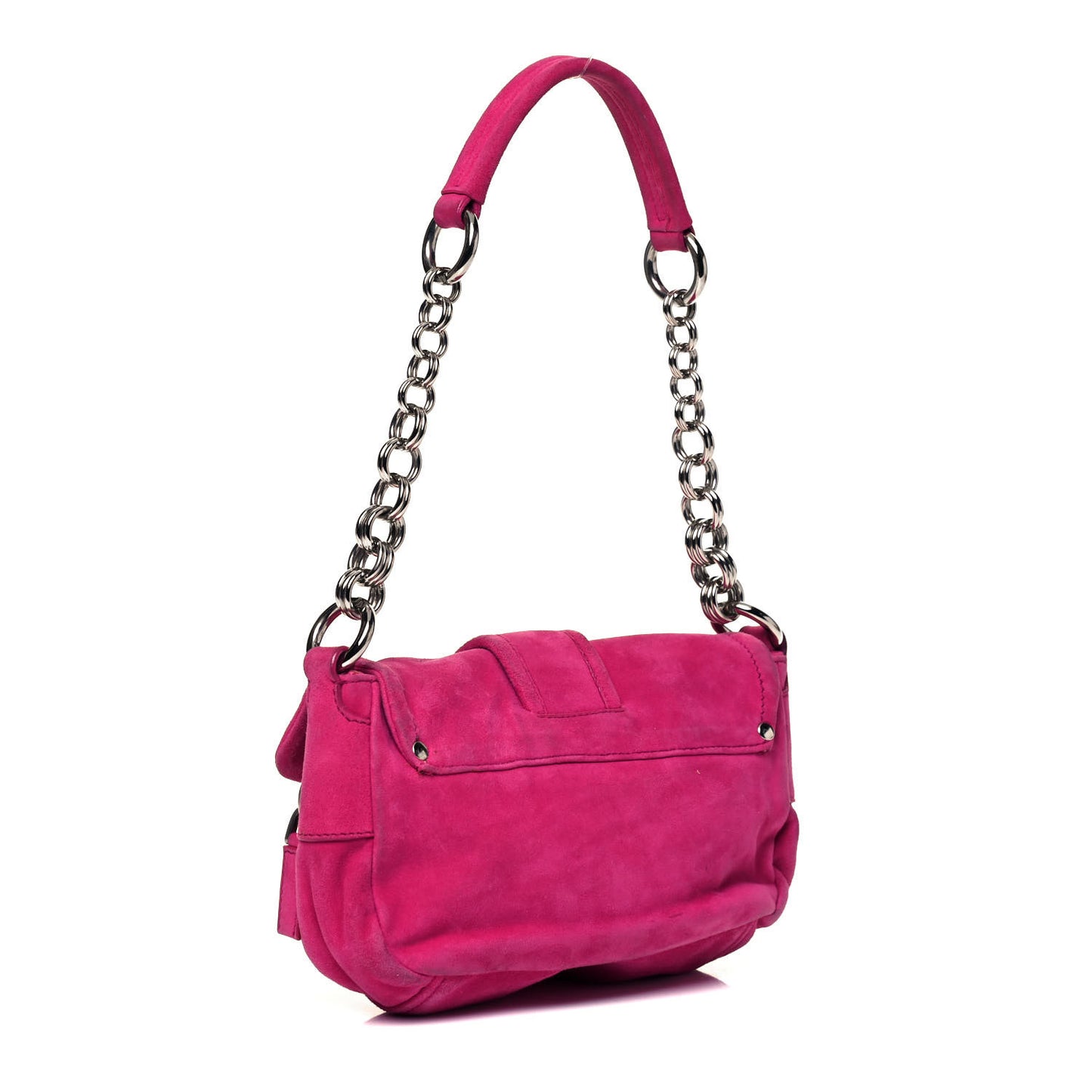 Scamosciato Suede Shoulder Bag Fuxia