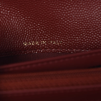 Chanel Iridescent Caviar Quilted Medium Flap Wallet Burgundy 7 of 9