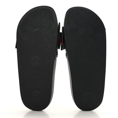 Gucci Satin Web Bow Slide Sandals 36 Black 5 of 7