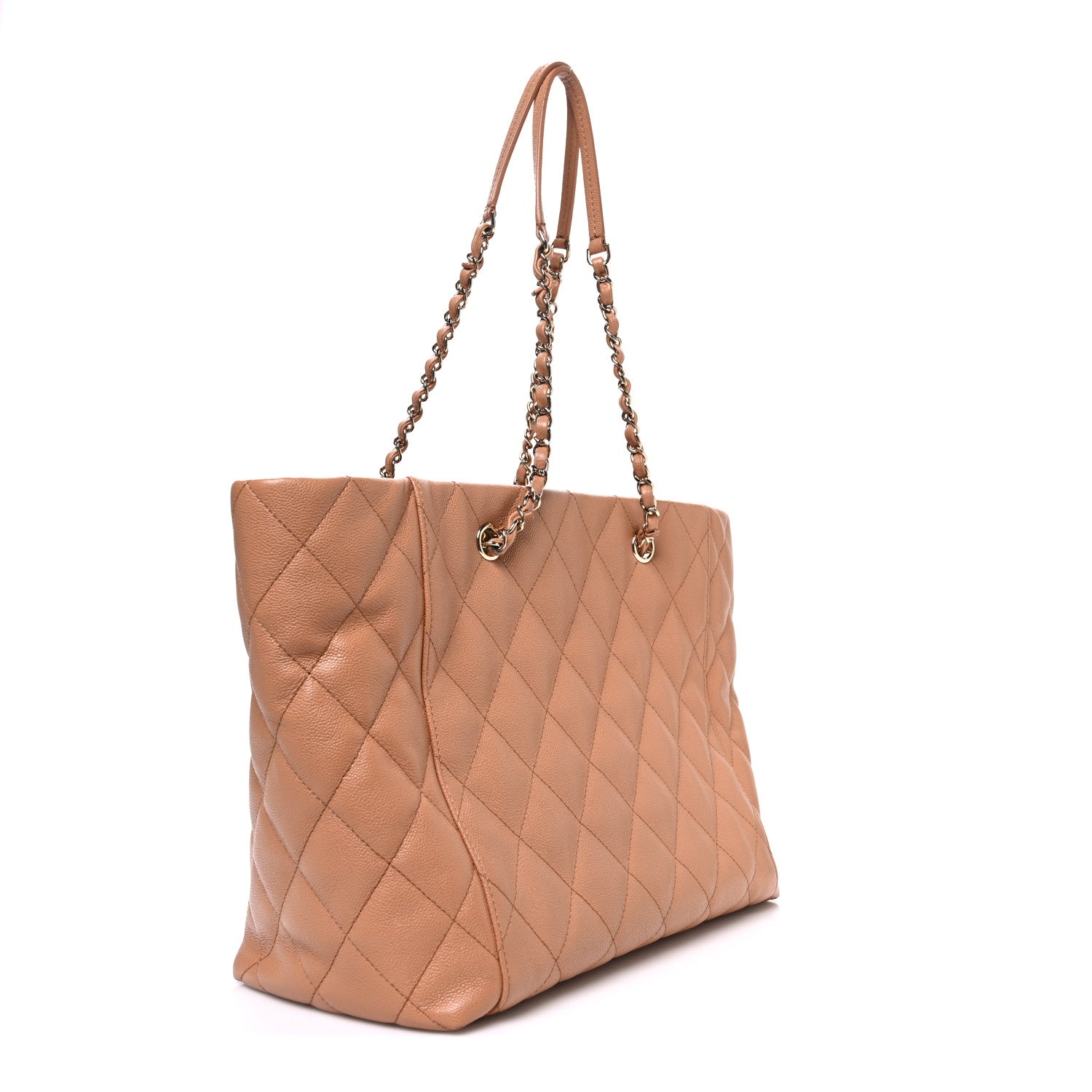 Chanel Caviar Quilted Large Shopping Tote Dark Beige 4 of 12