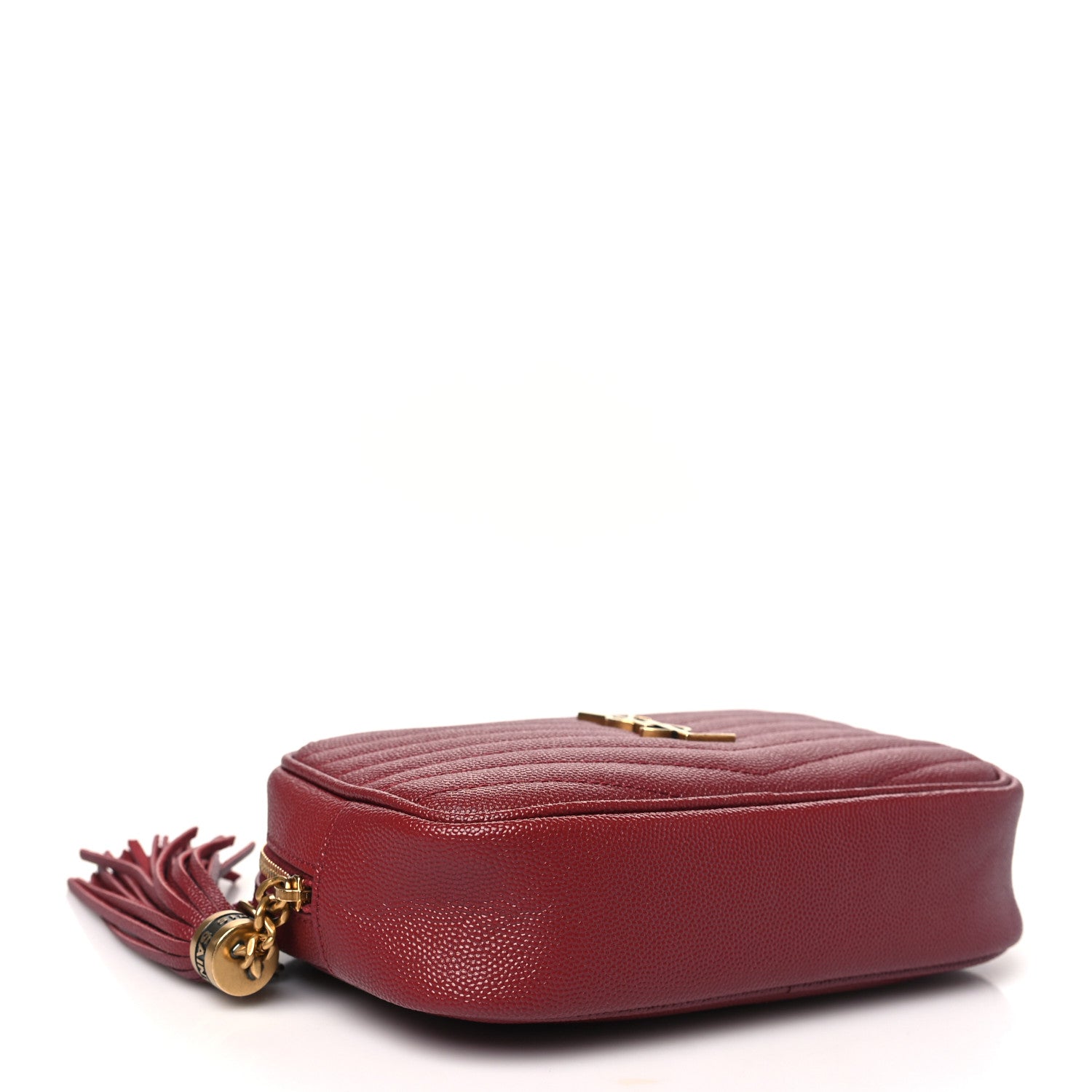 Saint Laurent Grain De Poudre Matelasse Monogram Mini Lou Camera Bag Opyum Red 4 of 10