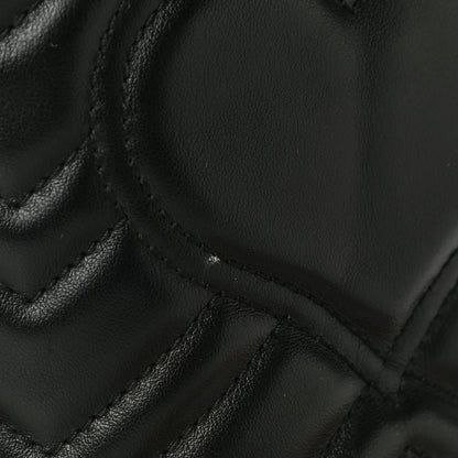 Gucci Calfskin Matelasse Mini GG Marmont 2.0 Bucket Bag Black 11 of 11