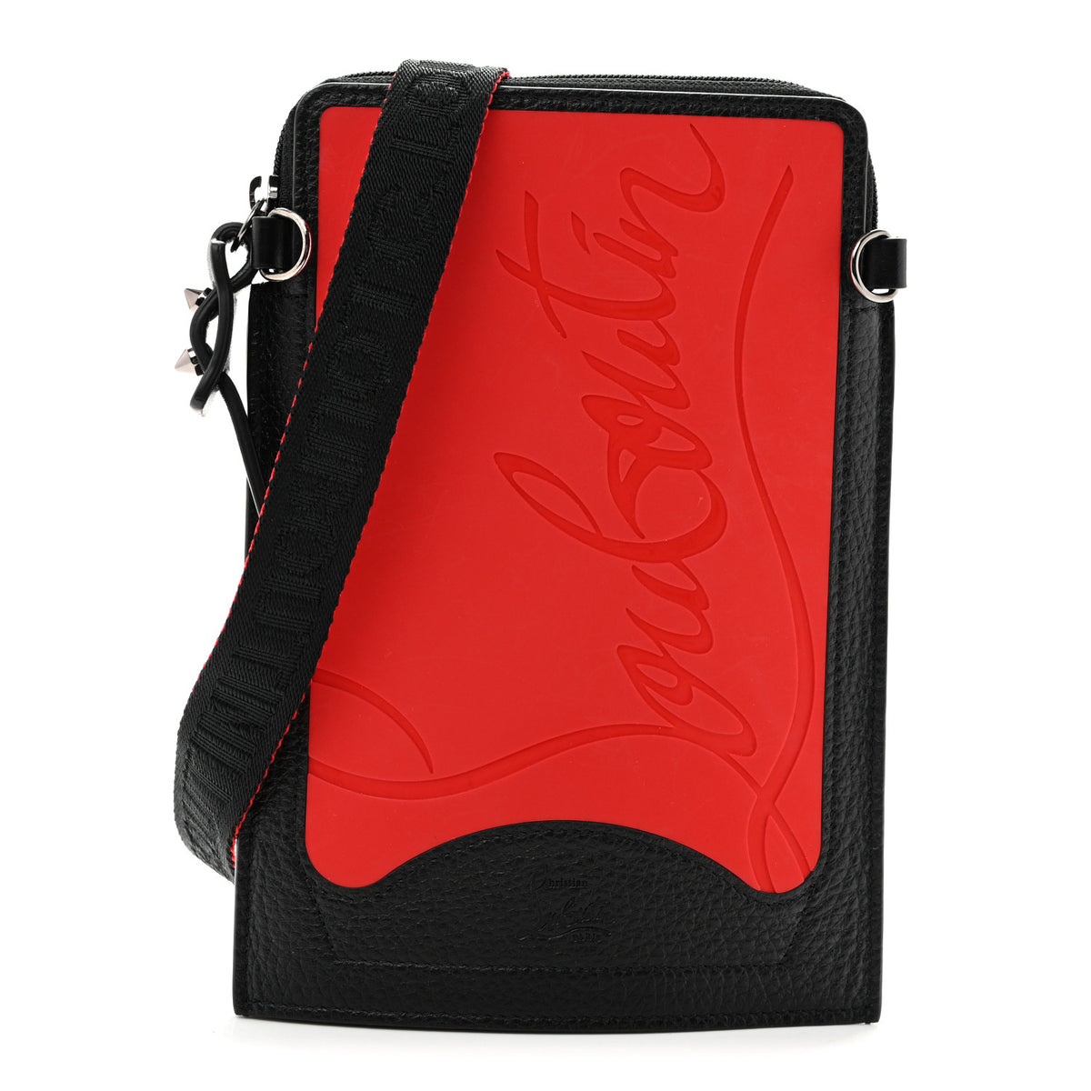 Christian Louboutin Calfskin Gomme Loubilab Batt Clutch Loubi Black 1 of 11