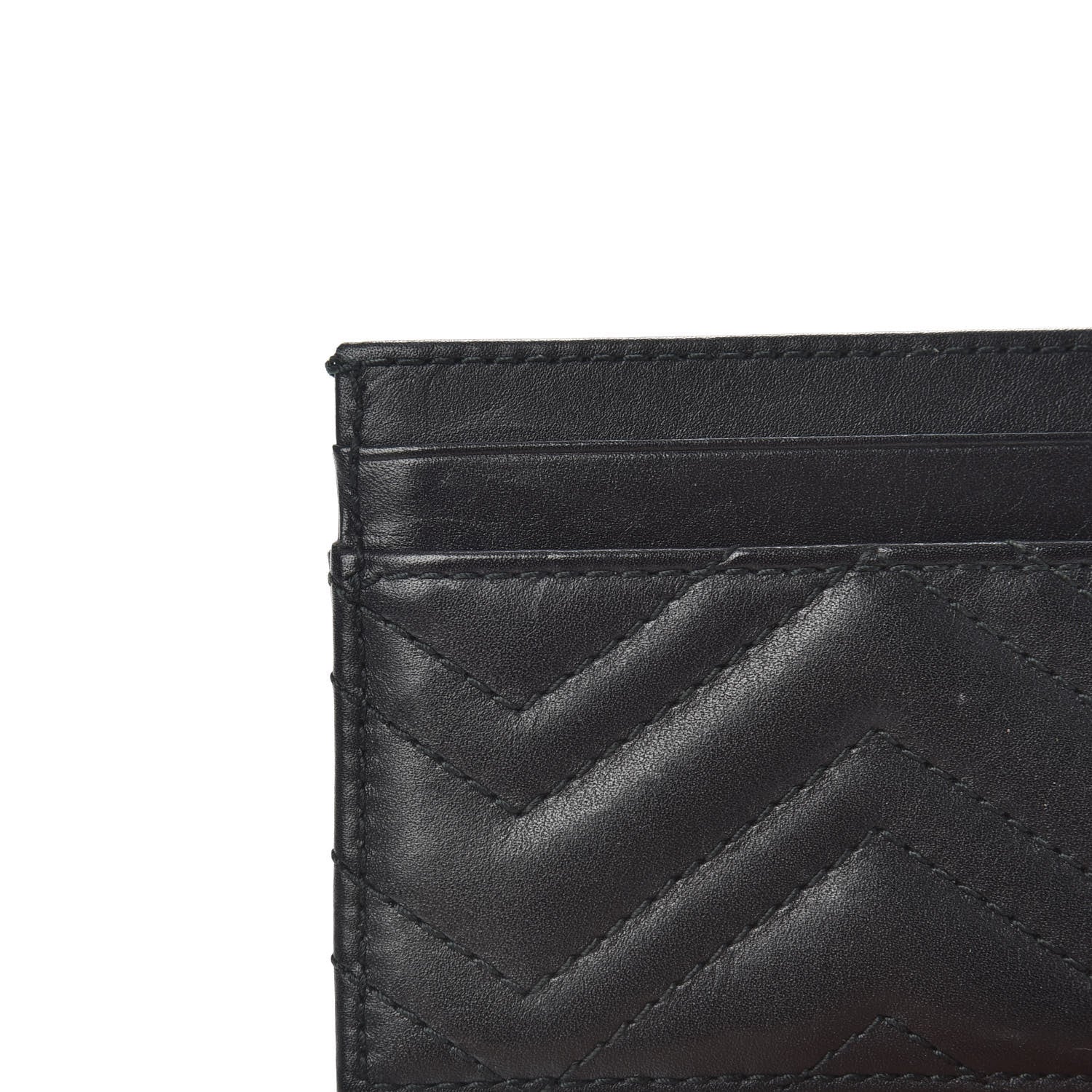 Gucci Calfskin Matelasse GG Marmont Card Holder Black 6 of 6