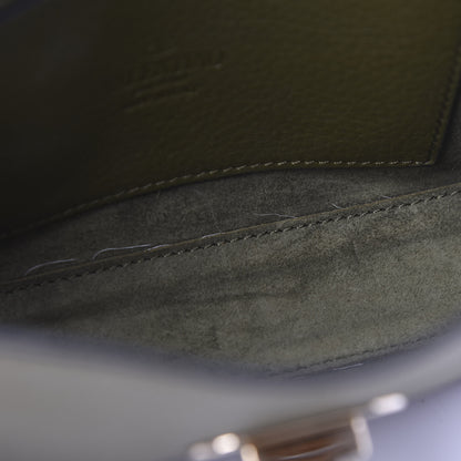 Valentino Garavani Pebbled Calfskin Medium Rockstud Flip Lock Crossbody Bag Army Green 9 of 10