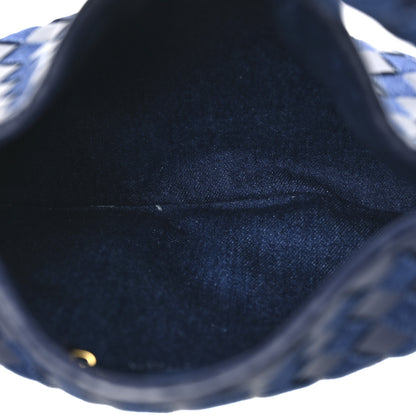 Bottega Veneta Denim Calfskin Intrecciato Small Hop Abyss Indigo 4 of 9