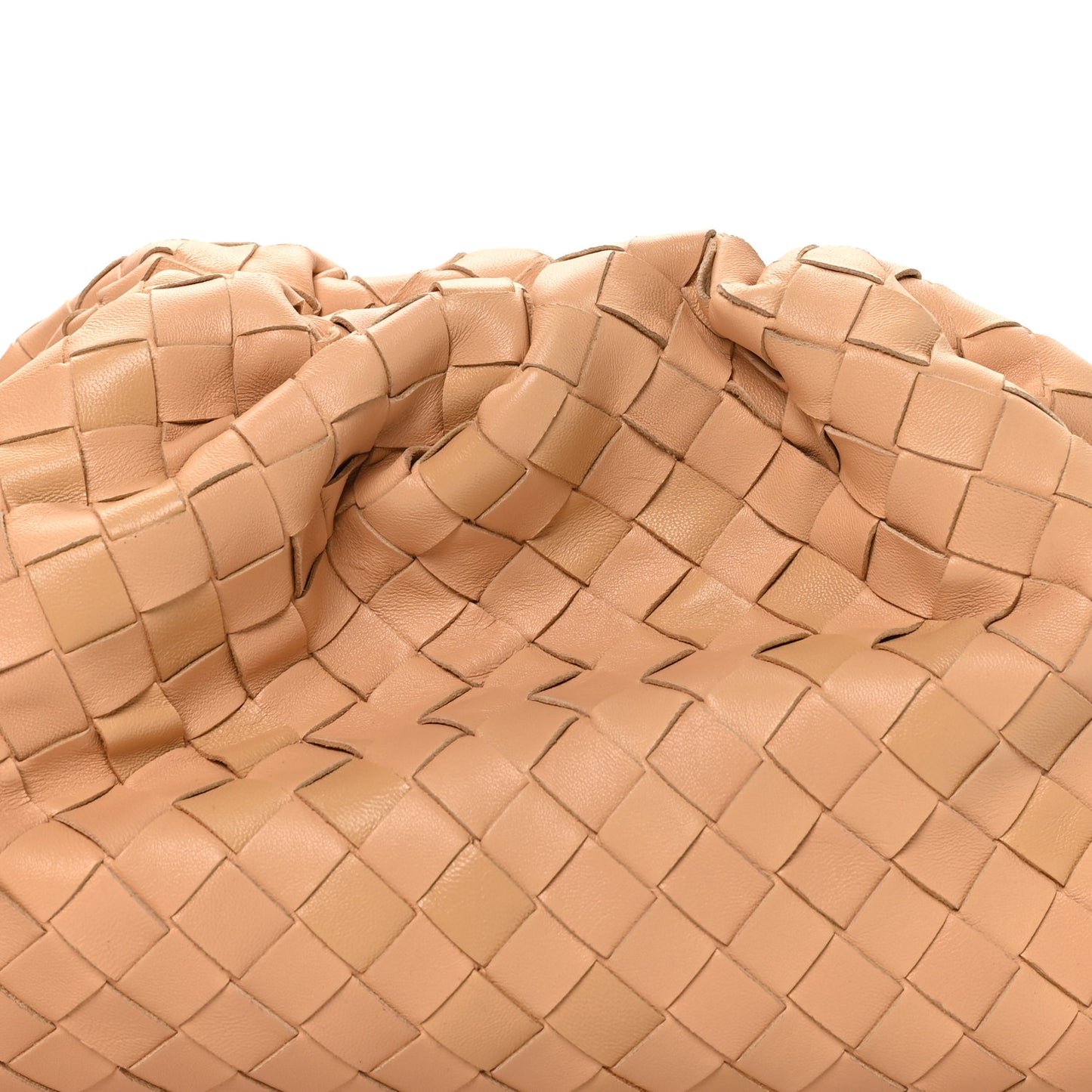 Nappa Maxi Intrecciato The Pouch Oversized Clutch Caramel
