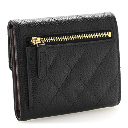 Chanel Caviar Quilted Compact Flap Wallet Black 3 of 9